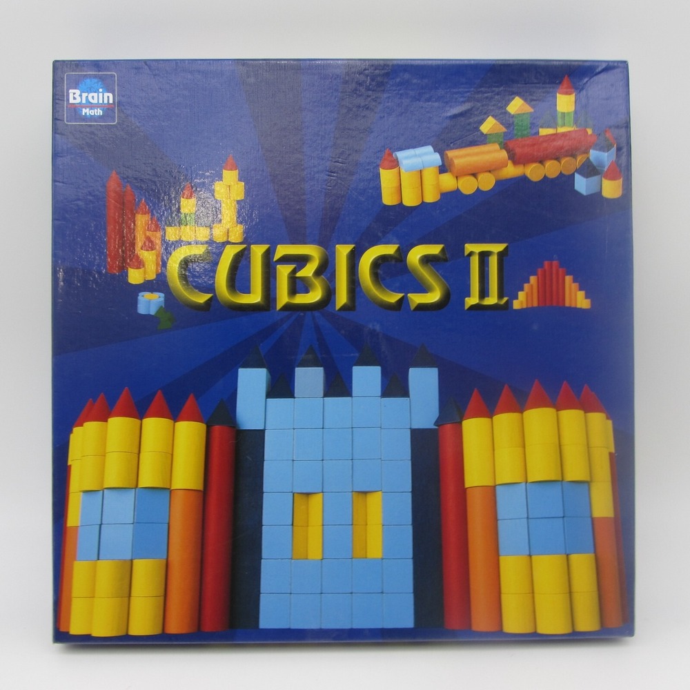 Cubics II Wooden Block Set COMPLETE Brain Math Educational Preschool Colorful